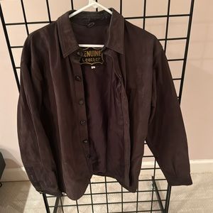 Genuine leather brown jacket
